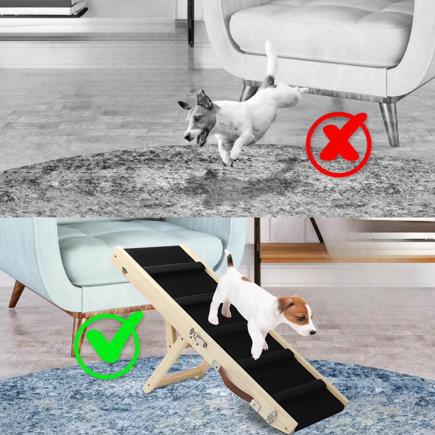 veilig gebruik van hellingen versus springen vergelijk veilig gebruik van hellingen met gevaarlijk springen